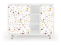 Aparador - 125x98x48 cm - BS2 - Marmelade Cheese, Blanco