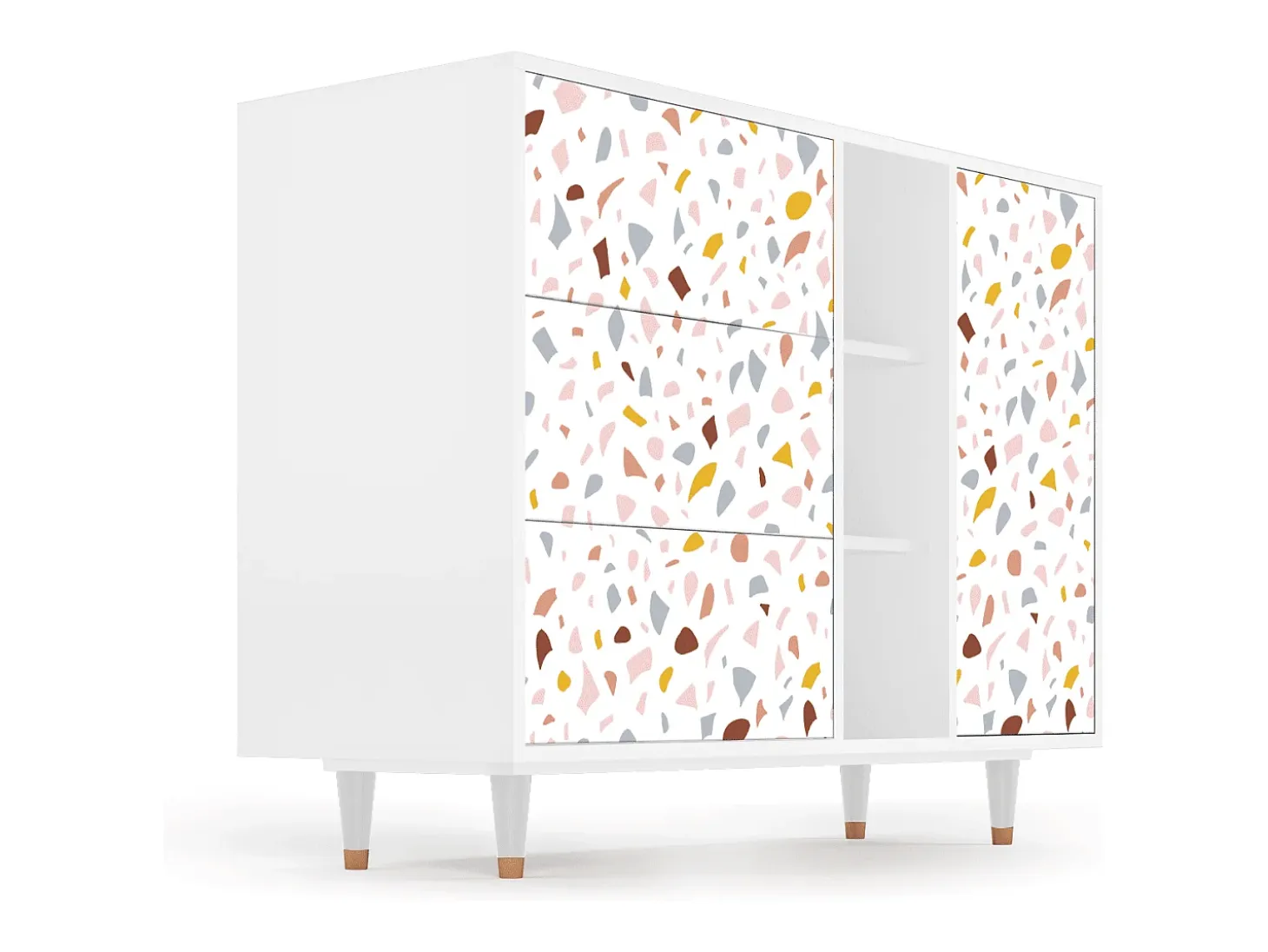 Aparador - 125x98x48 cm - BS2 - Marmelade Cheese, Blanco