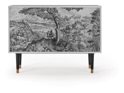 Aparador - 115x85x48 cm - BS4 - Milites Requiescentes, Gris