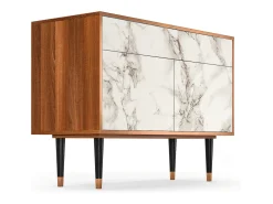 Aparador - 115x85x48 cm - BS4 - Milk Marble, Nogal