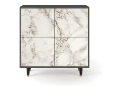 Aparador - 94x96x48 cm - BS3 - Milk Marble, Antracita