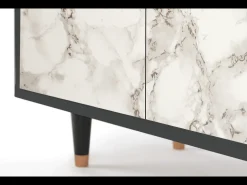 Aparador - 94x96x48 cm - BS3 - Milk Marble, Antracita