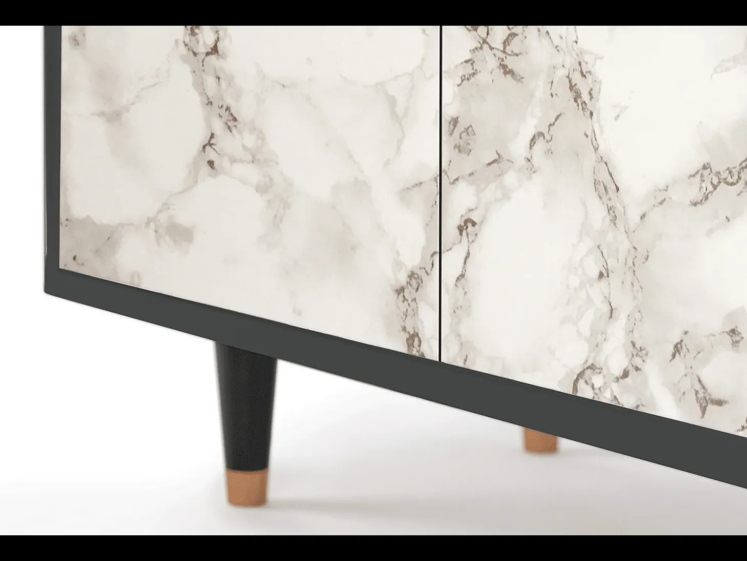 Aparador - 94x96x48 cm - BS3 - Milk Marble, Antracita