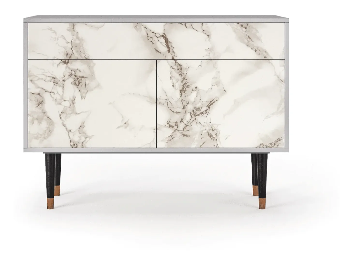 Aparador - 115x85x48 cm - BS4 - Milk Marble, Gris