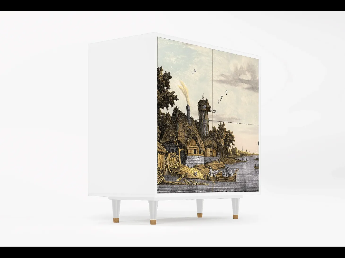 Aparador - 94x96x48 cm - BS3 - Mill along a River, Blanco