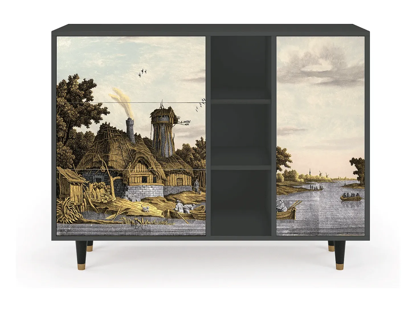 Aparador - 125x98x48 cm - BS2 - Mill along a River, Antracita