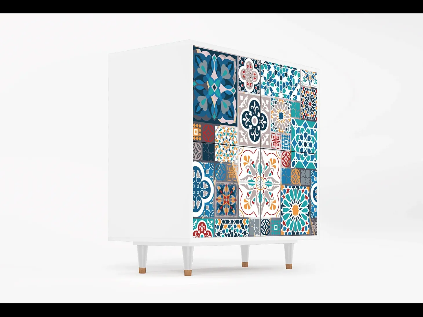 Aparador - 94x96x48 cm - BS3 - Moroccan Market, Blanco