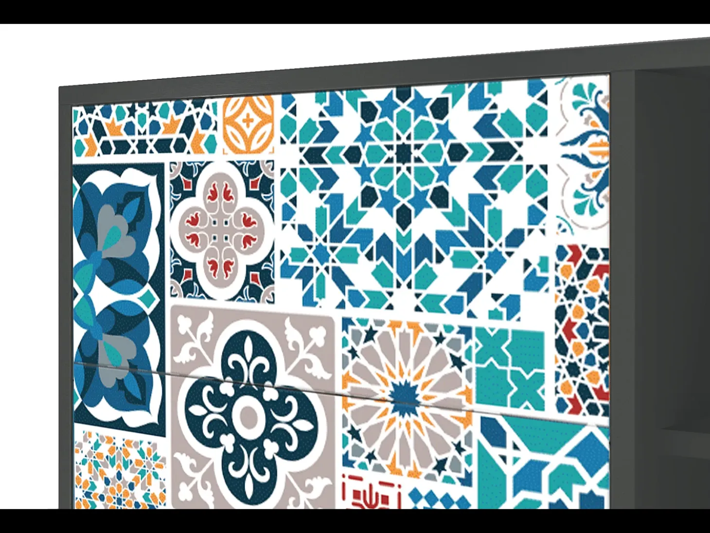 Aparador - 125x98x48 cm - BS2 - Moroccan Market, Antracita