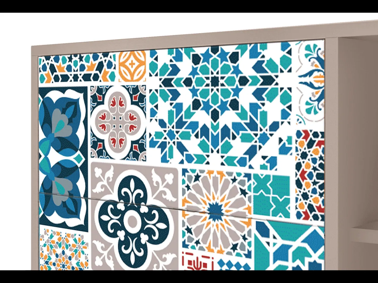 Aparador - 125x98x48 cm - BS2 - Moroccan Market, Latte