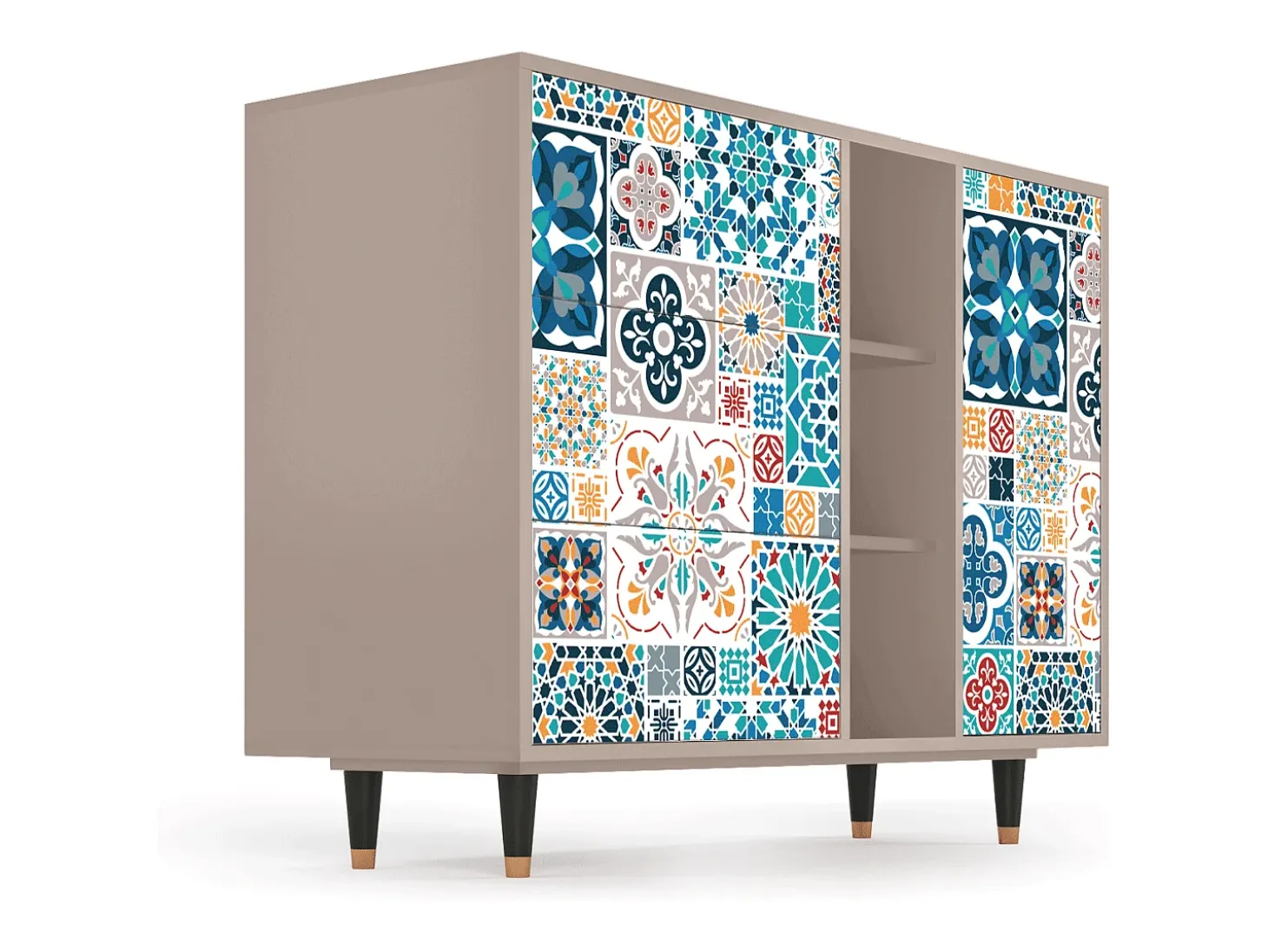 Aparador - 125x98x48 cm - BS2 - Moroccan Market, Latte