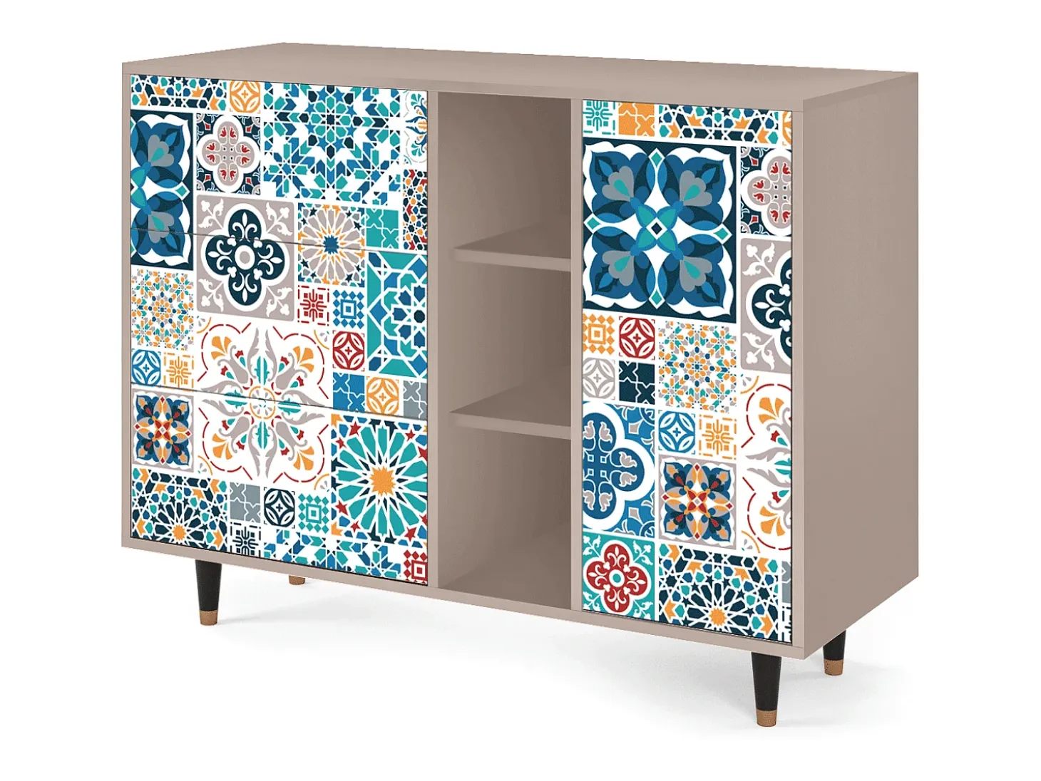 Aparador - 125x98x48 cm - BS2 - Moroccan Market, Latte