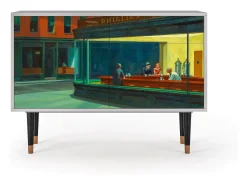 Aparador - 115x85x48 cm - BS4 - Nighthawks by Hopper, Gris