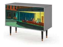 Aparador - 115x85x48 cm - BS4 - Nighthawks by Hopper, Gris