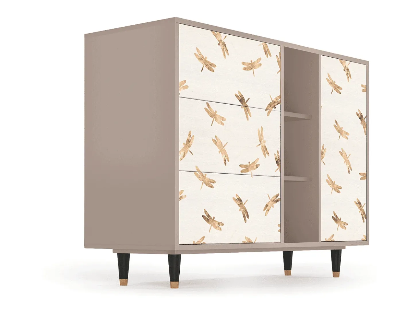 Aparador - 125x98x48 cm - BS2 - Nude Dragonflies, Latte