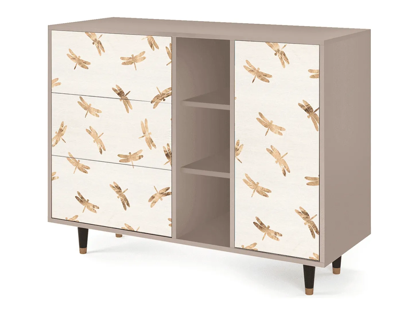 Aparador - 125x98x48 cm - BS2 - Nude Dragonflies, Latte