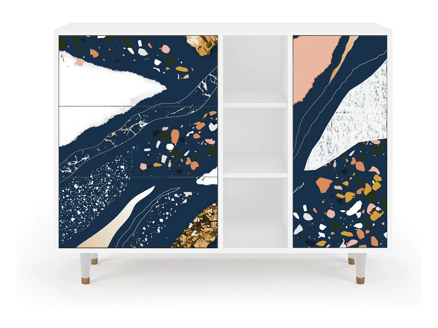 Aparador - 125x98x48 cm - BS2 - Nude Iceberg, Blanco
