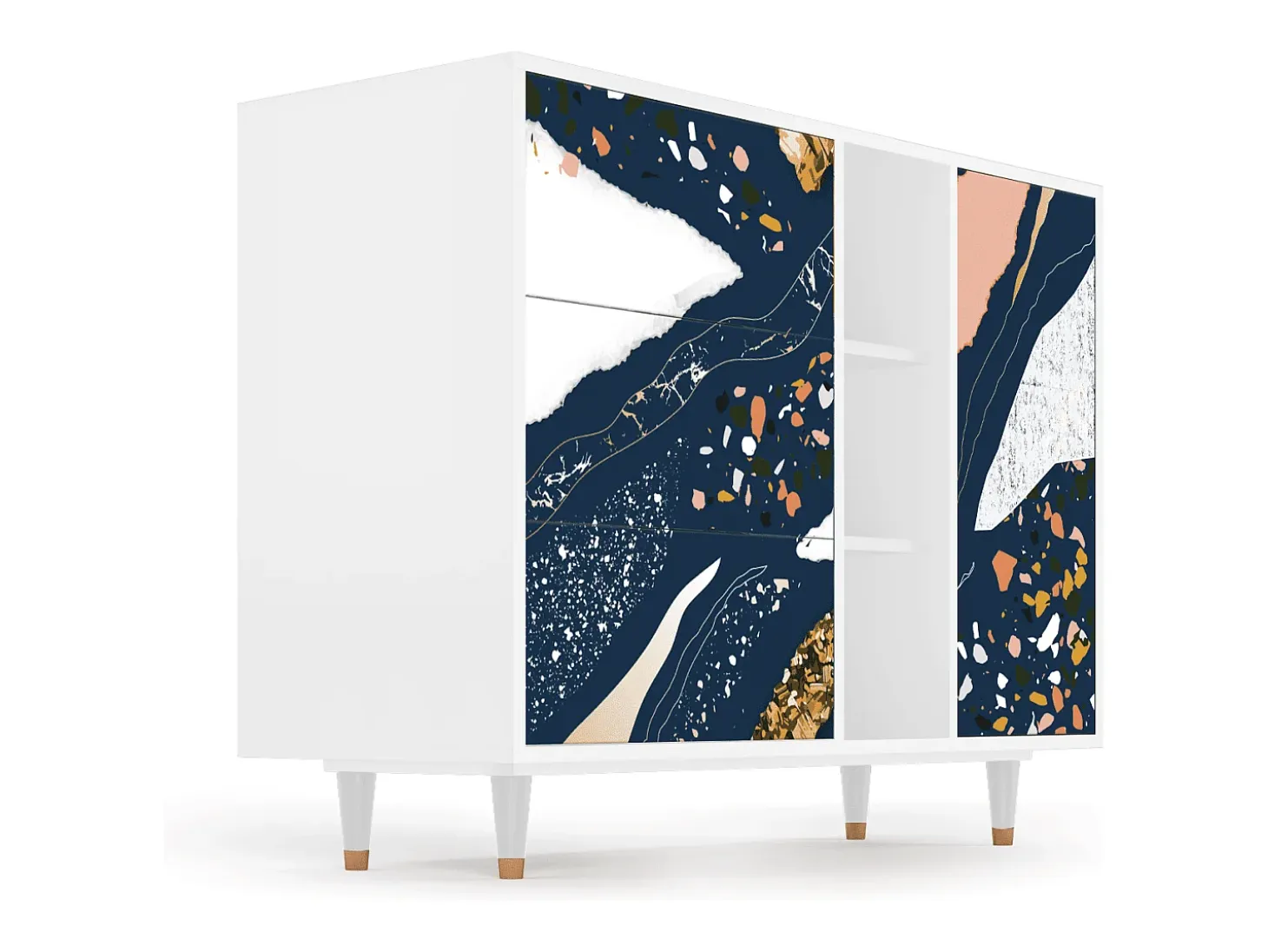 Aparador - 125x98x48 cm - BS2 - Nude Iceberg, Blanco