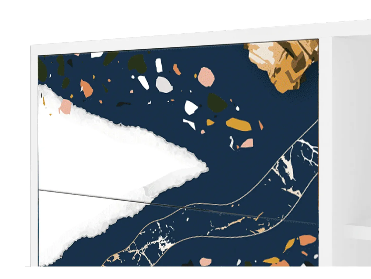 Aparador - 125x98x48 cm - BS2 - Nude Iceberg, Blanco