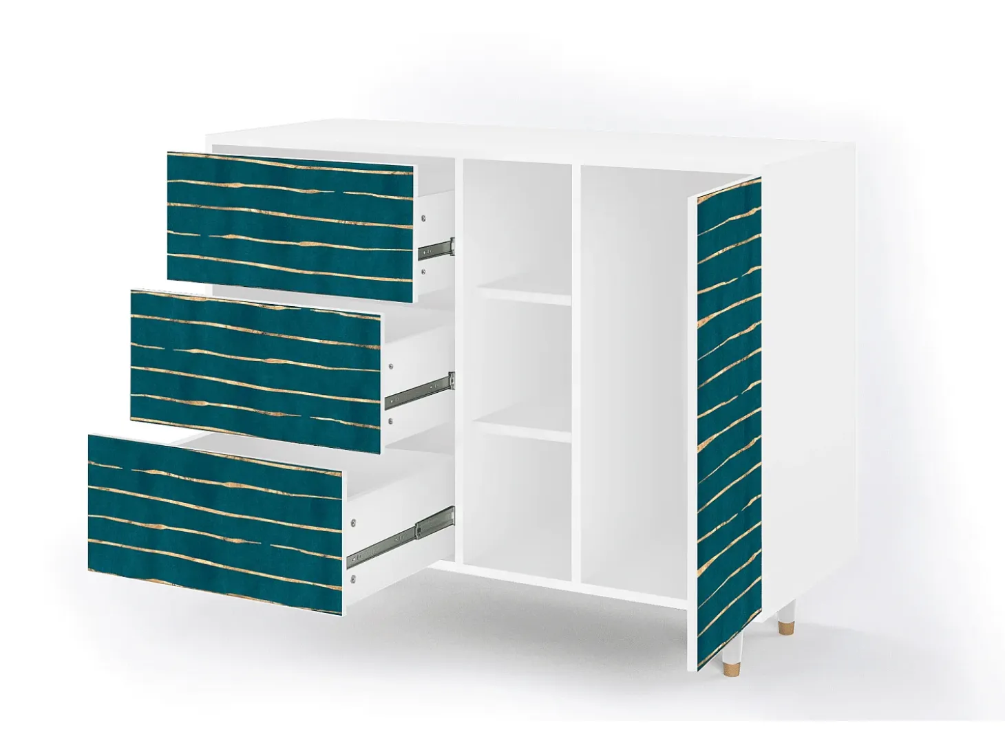 Aparador - 125x98x48 cm - BS2 - Ocean Drive, Blanco