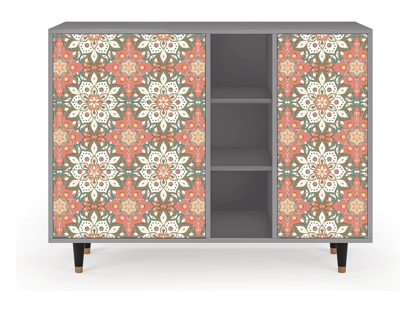 Aparador - 125x98x48 cm - BS2 - Peach Grove, Gris