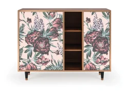 Aparador - 125x98x48 cm - BS2 - Peach Peonies, Nogal