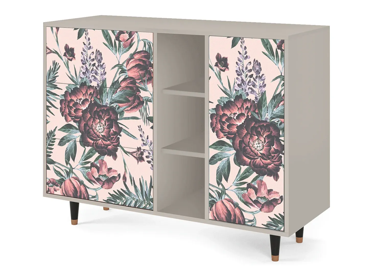 Aparador - 125x98x48 cm - BS2 - Peach Peonies, Arena