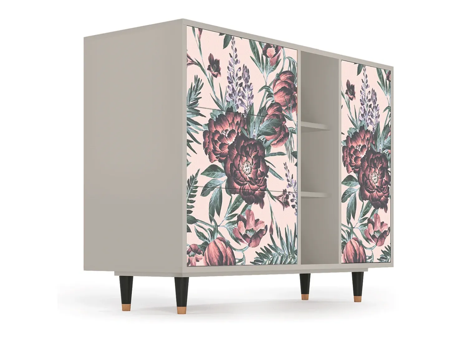 Aparador - 125x98x48 cm - BS2 - Peach Peonies, Arena