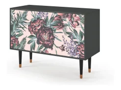 Aparador - 115x85x48 cm - BS4 - Peach Peonies, Antracita