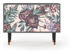 Aparador - 115x85x48 cm - BS4 - Peach Peonies, Antracita