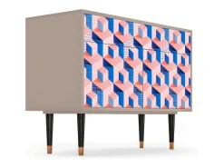 Aparador - 115x85x48 cm - BS4 - Pinky Squares, Latte