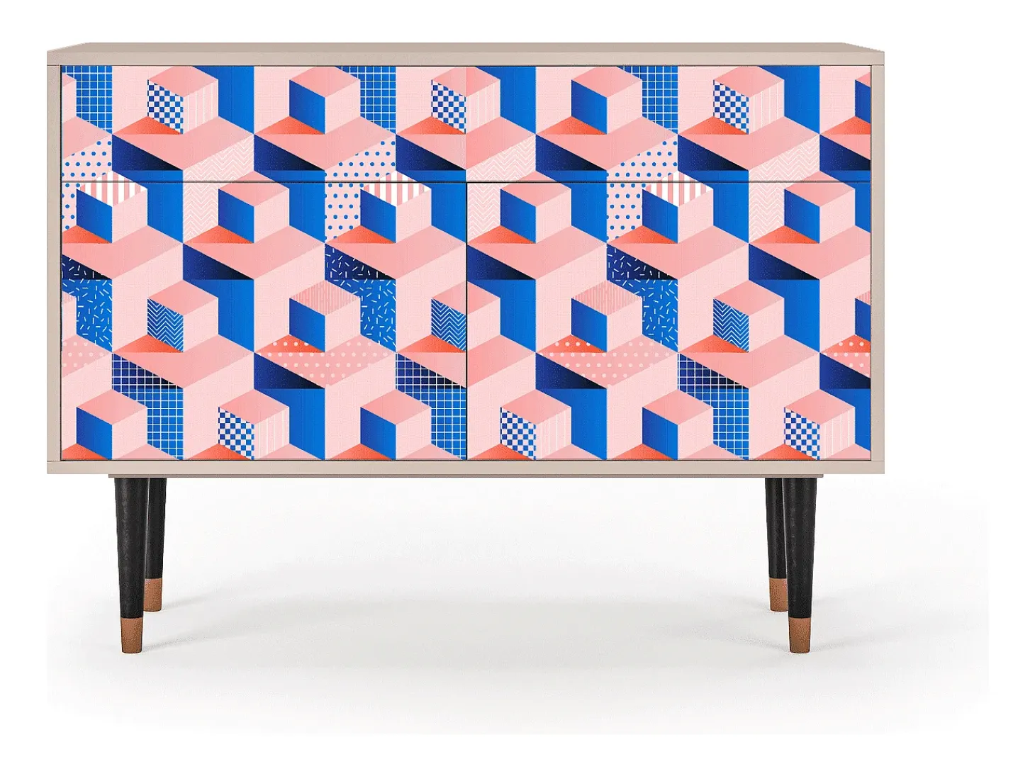 Aparador - 115x85x48 cm - BS4 - Pinky Squares, Latte