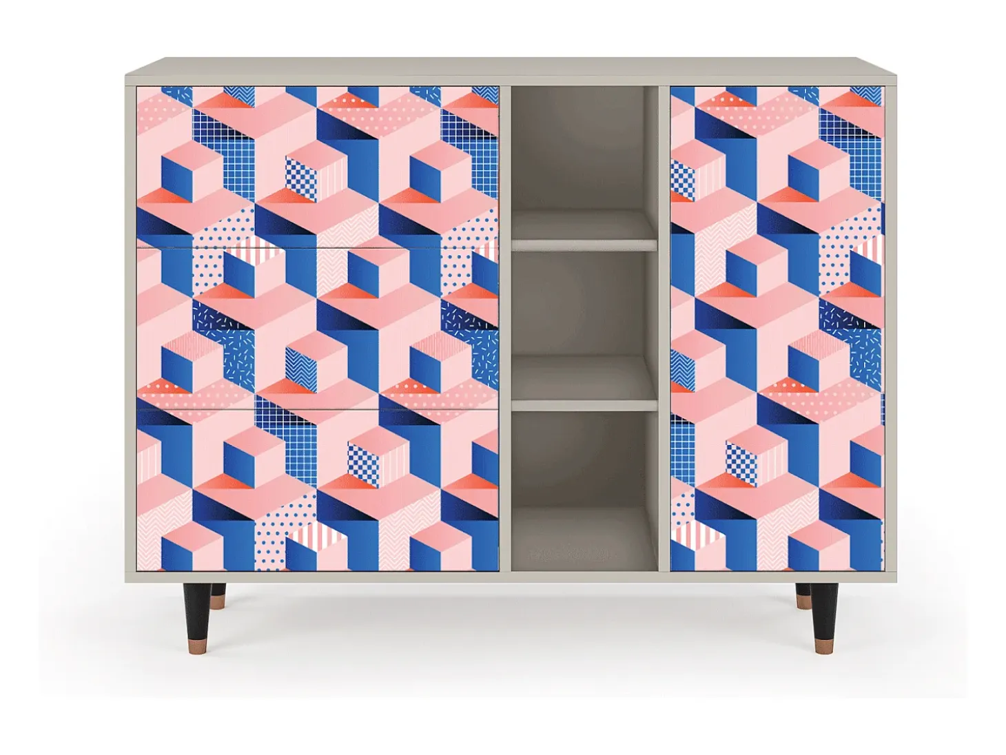 Aparador - 125x98x48 cm - BS2 - Pinky Squares, Arena