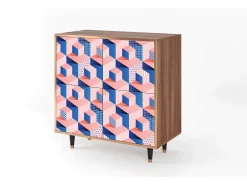 Aparador - 94x96x48 cm - BS3 - Pinky Squares, Nogal
