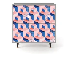 Aparador - 94x96x48 cm - BS3 - Pinky Squares, Gris