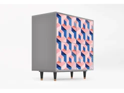 Aparador - 94x96x48 cm - BS3 - Pinky Squares, Gris