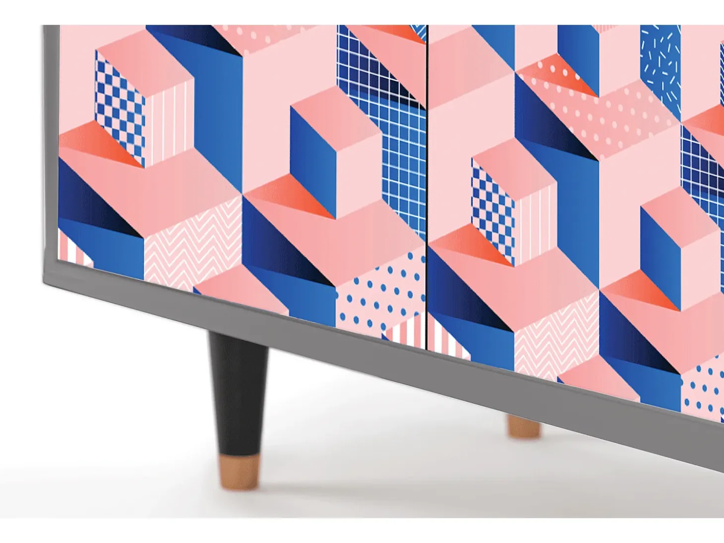 Aparador - 94x96x48 cm - BS3 - Pinky Squares, Gris