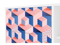 Aparador - 125x98x48 cm - BS2 - Pinky Squares, Blanco