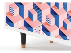 Aparador - 94x96x48 cm - BS3 - Pinky Squares, Blanco