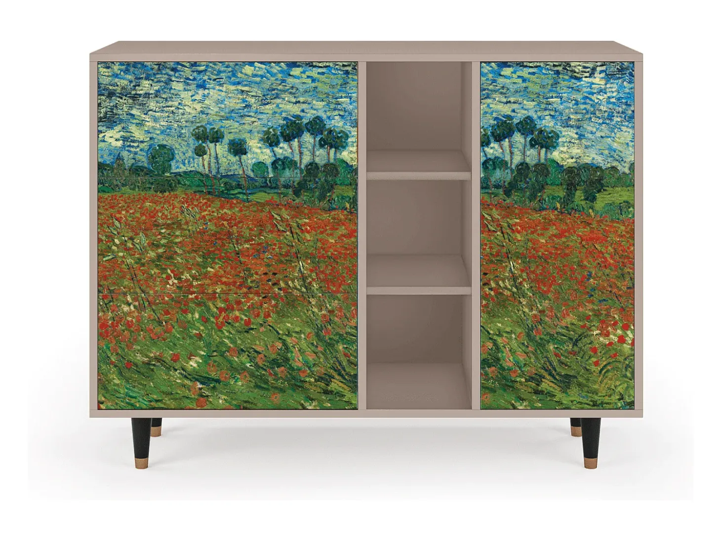 Aparador - 125x98x48 cm - BS2 - Poppy field by van Gogh, Latte