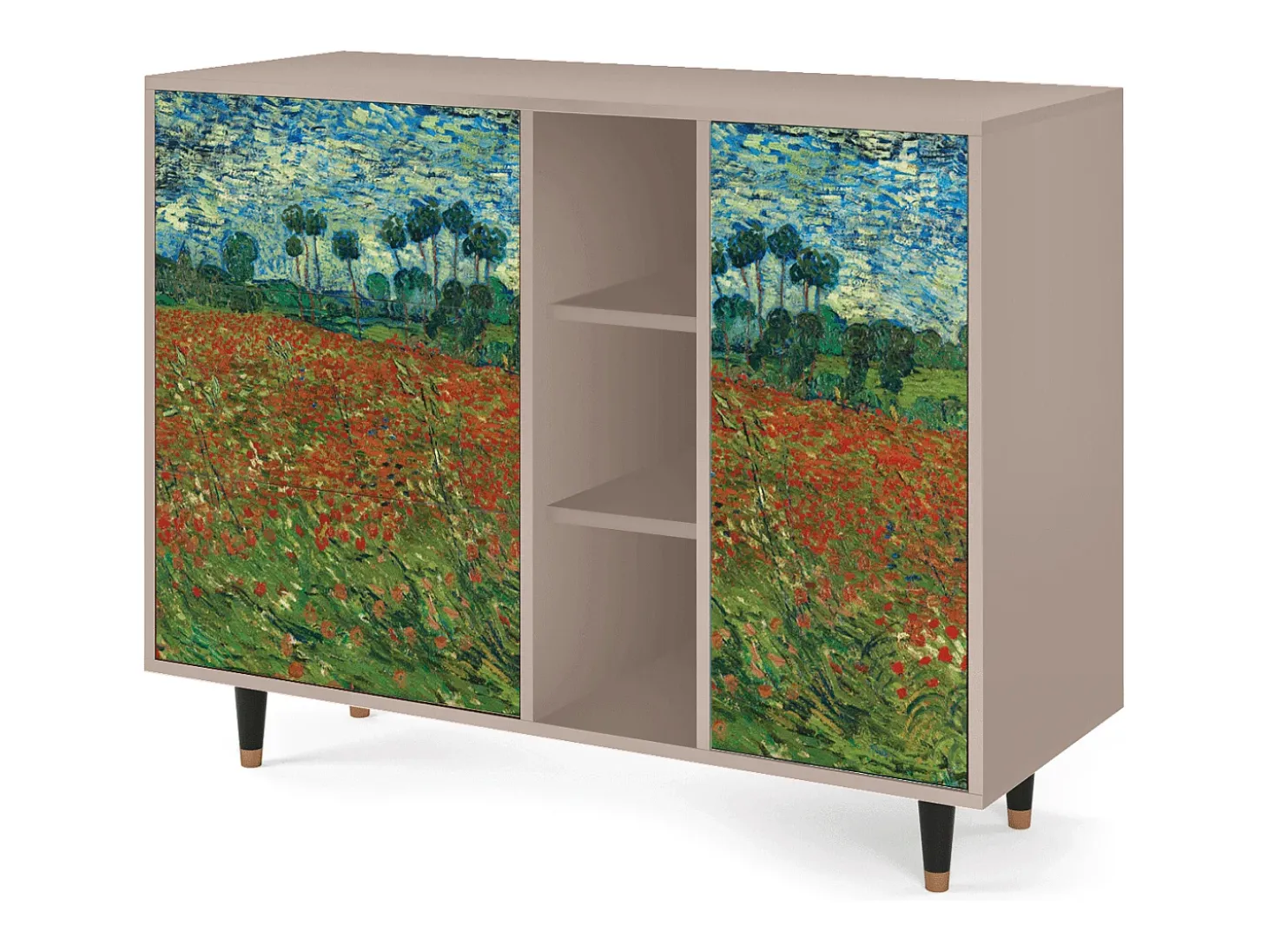 Aparador - 125x98x48 cm - BS2 - Poppy field by van Gogh, Latte