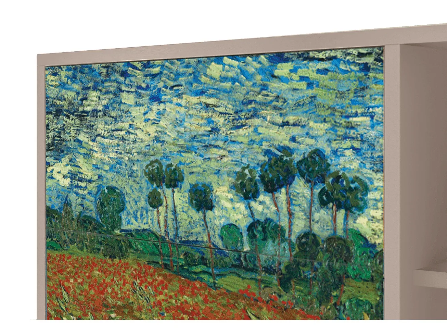 Aparador - 125x98x48 cm - BS2 - Poppy field by van Gogh, Latte