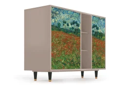 Aparador - 125x98x48 cm - BS2 - Poppy field by van Gogh, Latte