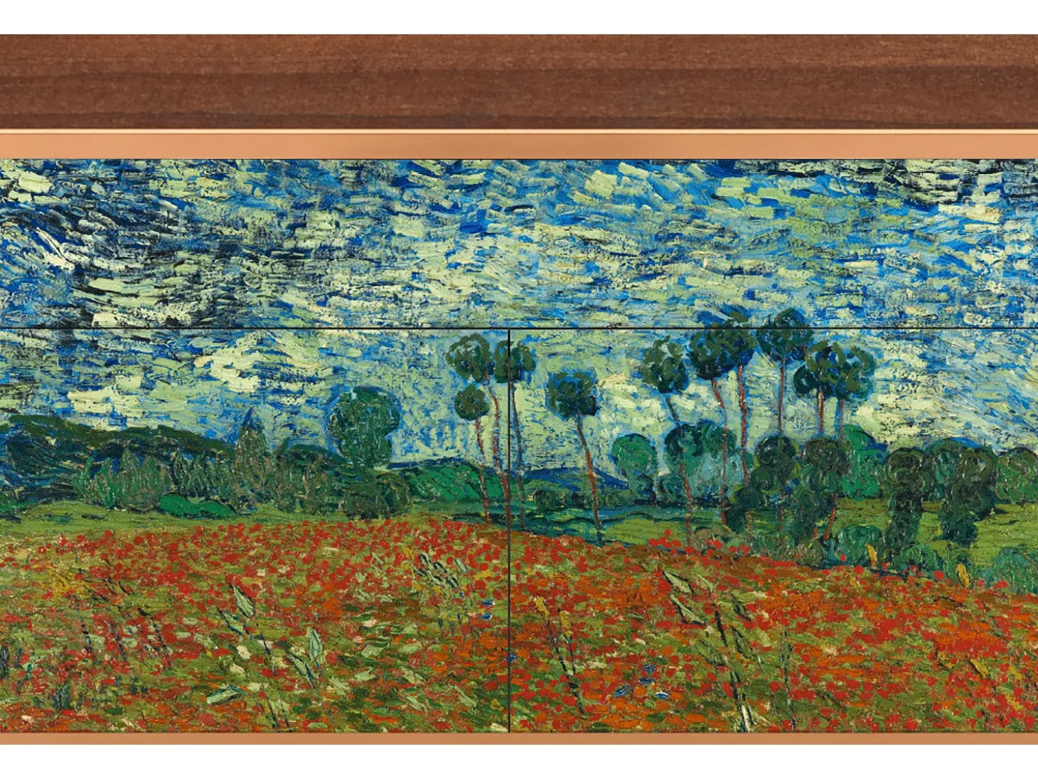Aparador - 115x85x48 cm - BS4 - Poppy field by van Gogh, Nogal