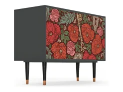 Aparador - 115x85x48 cm - BS4 - Poppy Garden, Antracita