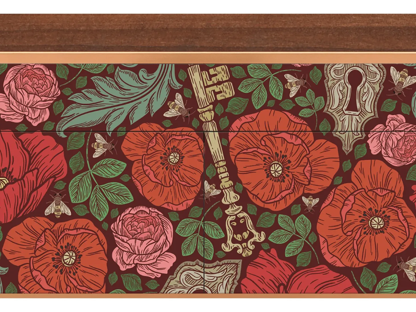 Aparador - 115x85x48 cm - BS4 - Poppy Garden, Nogal