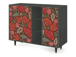 Aparador - 125x98x48 cm - BS2 - Poppy Garden, Antracita