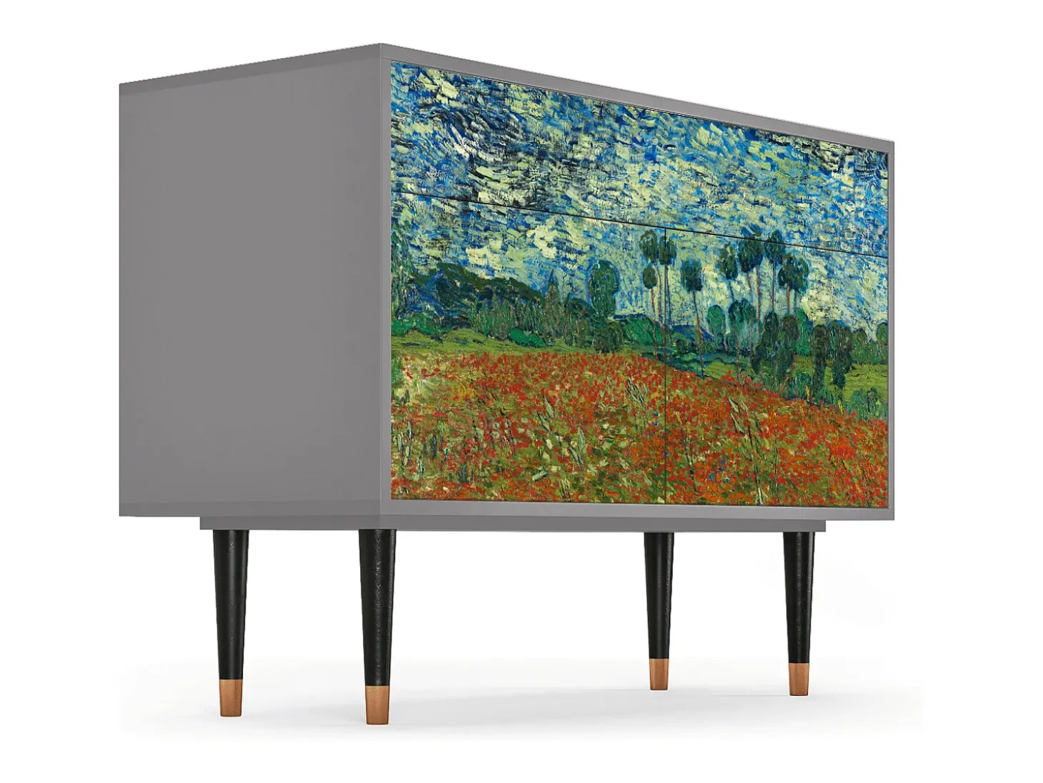 Aparador - 115x85x48 cm - BS4 - Poppy field by van Gogh, Gris