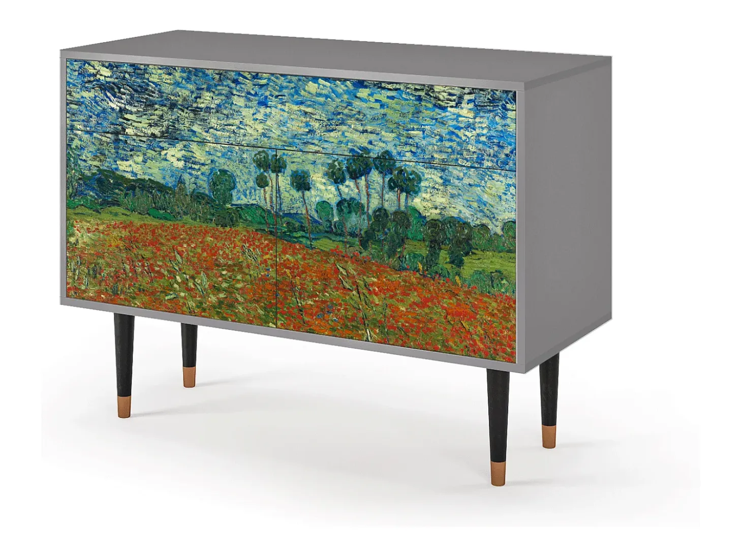 Aparador - 115x85x48 cm - BS4 - Poppy field by van Gogh, Gris