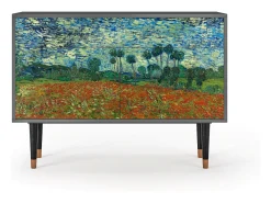 Aparador - 115x85x48 cm - BS4 - Poppy field by van Gogh, Antracita
