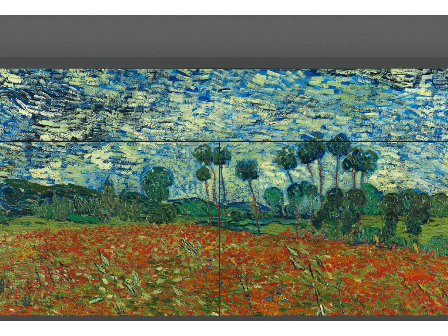 Aparador - 115x85x48 cm - BS4 - Poppy field by van Gogh, Antracita